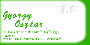 gyorgy oszlar business card